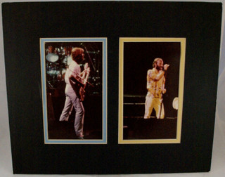 Genesis Phil Collins Photos x 2 Mounted Colour Fan Photos New York 1977 Front