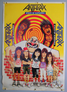 Anthrax Poster Original Vintage Promo State Of Euphoria Circa 1988 front