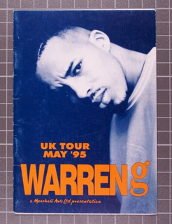 Warren G G Child Itinerary Original Vintage Used UK Regulate Tour April 1995 Front