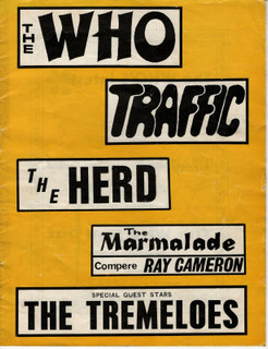 The Who Traffic The Herd Tour Programme Original Vintage 1967 Front