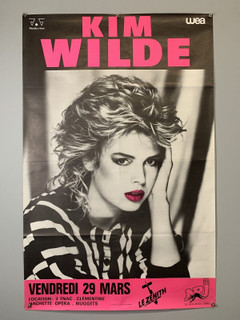 Kim Wilde Poster Original Promo Le Zenith Paris France Tour 1985 #1 front