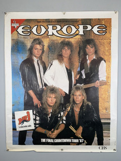 Europe Poster Original French Promo The Final Countdown Tour 1987m front