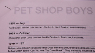 Pet Shop Boys Press Release Original Parlophone Press Office Band Biography 1990 Front