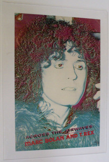Marc Bolan T- Rex Poster Vintage Original Dakota Promo Across The Airwaves 1982 Front
