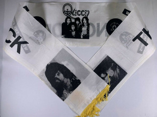 Queen Freddie Mercury Scarf Official Vintage Kings Of Rock Circa Late 70s Front