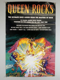 Queen Freddie Mercury Poster Original Promo Parlophone Queen Rocks 1997 front