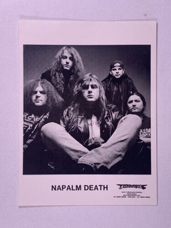 Napalm Death Photo Vintage Official Earache Records Promo Circa 1990s Front