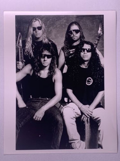 SlayerJeff Hanneman  Photo Vintage Black and White Promo June 1992 front
