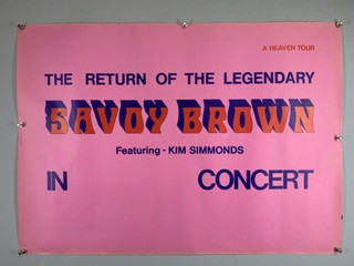 Savoy Brown Kim Simmonds Poster Vintage  Original Promo A Heaven Tour 1972 front