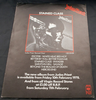 Judas Priest Press Release Programme Inc Photo CBS Stained Class 1978 Front