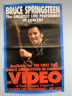 Bruce Springsteen Poster Original SMV The Greatest Live Performer Video 1989 Front