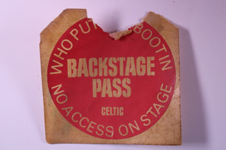 The Who Ticket Pass Original Backstage Put The Boot In Celtic Park Glasgow 1976 front