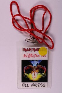 Iron Maiden Ticket Pass Original Fear Of The Dark Tour 1992 #1