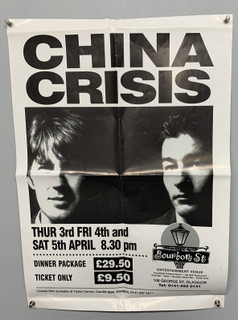 China Crisis Poster Bourbon St Glasgow 1997 #1 Front