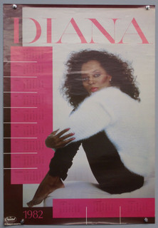 Diana Ross Poster Original Capital Records Promo Calendar 1982 front