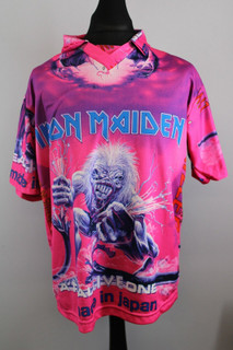 Iron Maiden Shirt Sports Shirt A Real Live One Made In Japan front
