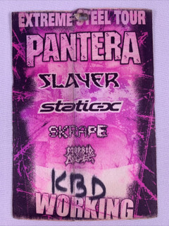 Pantera Slayer Pass Ticket Original Used Extreme Steel Final Tour 2001 Front