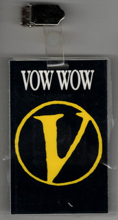 Vow Wow Bow Wow The Jam Pass Staff Vintage Original Circa 1987 front