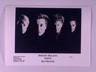 Malcolm McLaren Photo Vintage Paris Album No! Records Promo 1994 front