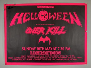 Helloween Poster Vintage Original Promo Seven Keys Tour Hammersmith 1987 front