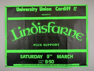 Lindisfarne Poster Vintage Original Promo Cardiff University Circa 1990 front