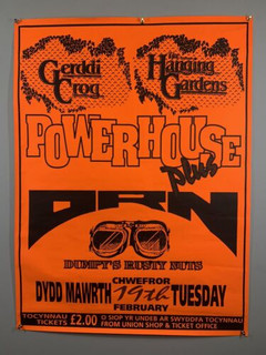 Powerhouse Dustys Rusty Nuts NWOBHM Poster Vintage Original Promo Cardiff  1985 front