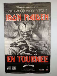 Iron Maiden Poster Vintage Original Promo Virtual XI World Tour France 1998 front