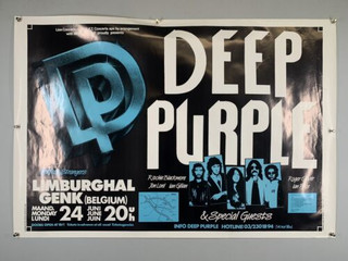 Deep Purple Blackmore Poster Vintage Original Promo Perfect Strangers Tour 1985 front