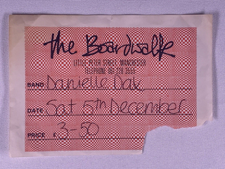 Danielle Dax Ticket Vintage Original The Boardwalk Manchester 1987 Front
