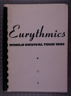 Eurythmics Annie Lennox  Itinerary Original Vintage World Revival Tour 1989 Front