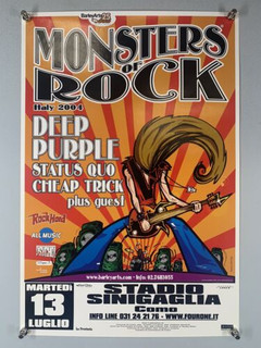Deep Purple Status Quo Poster Vintage Original Promo Monsters of Rock Italy 2004 front