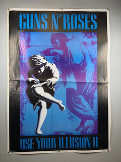 Guns n Roses Poster XL Vintage Splash Use Your Illusion II Circa Early 1990s #1 front