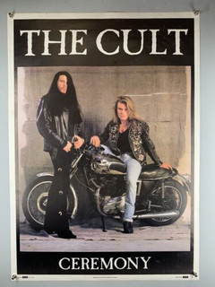 The Cult Ian Astbury Poster Vintage Original  Splash Ceremony Circa early 1990s front
