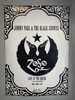 Led Zeppelin Jimmy Page & The Black Crowes Poster Original SPV Promo 2000 #1 front