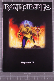 Iron Maiden Magazine Official Fan Club Original Vintage No. 72 front