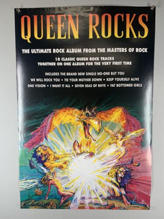 Queen Freddie Mercury Poster Vintage Original Promo Parlophone Queen Rocks 1997 front