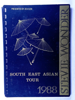 Stevie Wonder Itinerary Original Vintage South East Asian Tour 1988 Front