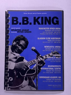 B.B. King Peter Green Itinerary UK Tour Original Vintage October-November 1997 Front