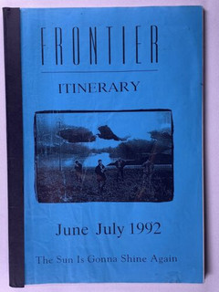 Frontier Itinerary Original Vintage The Sun Is Gonna Shine Again Tour 1992 Front