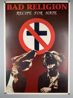 Bad Religion Poster Vintage Original Promo Recipe for Hate 1993 front