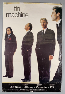 David Bowie Tin Machine Poster Original Vintage EMI Promo 1988 front
