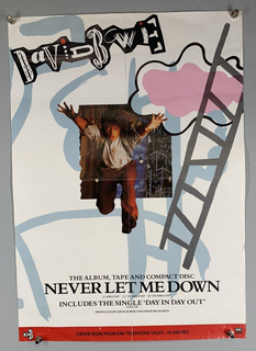 David Bowie Poster Original  EMI Promo Never Let Me Down 1987 front