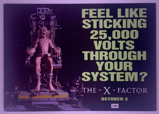 Iron Maiden Blaze Flyer Postcard Original Vintage EMI Promo The X Factor 1995 front