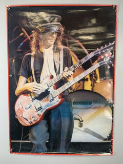 Led Zeppelin Jimmy Page Poster Original Vintage Big O Printed in England 1978 front