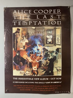 Alice Cooper Poster Original Vintage Epic Records Promo The Last Temptation 1994 Front