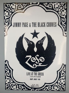 Led Zeppelin Jimmy Page & The Black Crowes Poster Original SPV Promo 2000 #2 front