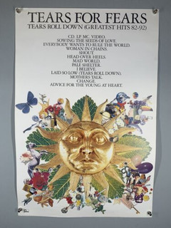 Tears for Fears Poster Original Fontana Promo Tears Roll Down Greatest Hits92 #3 front