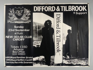 Squeeze Difford and Tilbrook Poster Original Vintage New Ocean Club Cardiff 1984 front