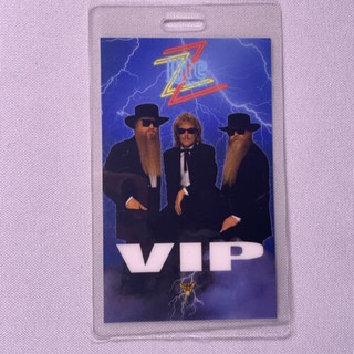 ZZ Top Ticket Pass Original Vintage Miller Lite Recycler Tour Party Invite 1990 front