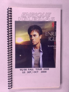 Enrique Iglesias Itinerary Original Vintage Insomniac World Tour 2008 Front